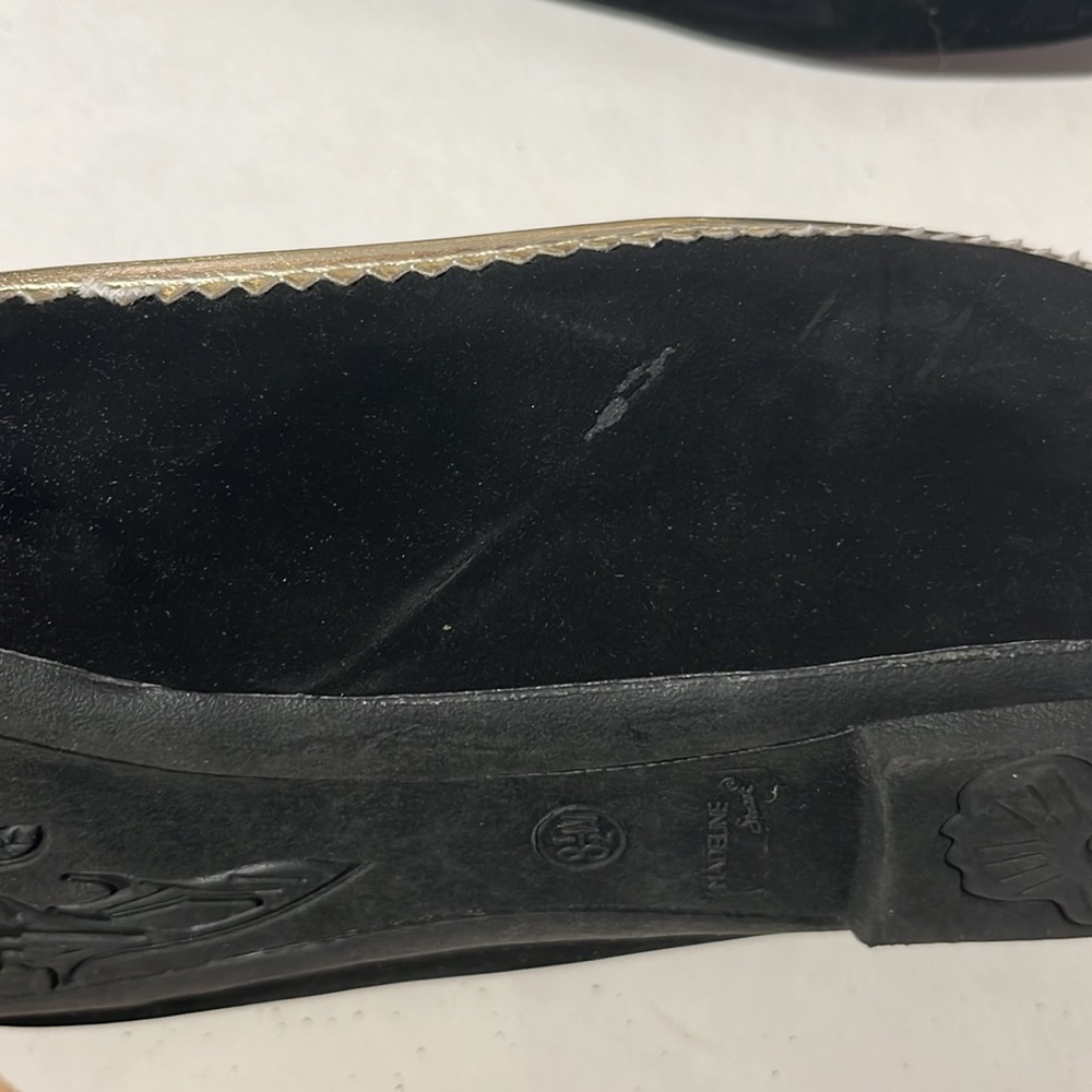 Madeline Stuart Owl black flats sz 8.5 wide shoes unique Anthro - Picture 7 of 7